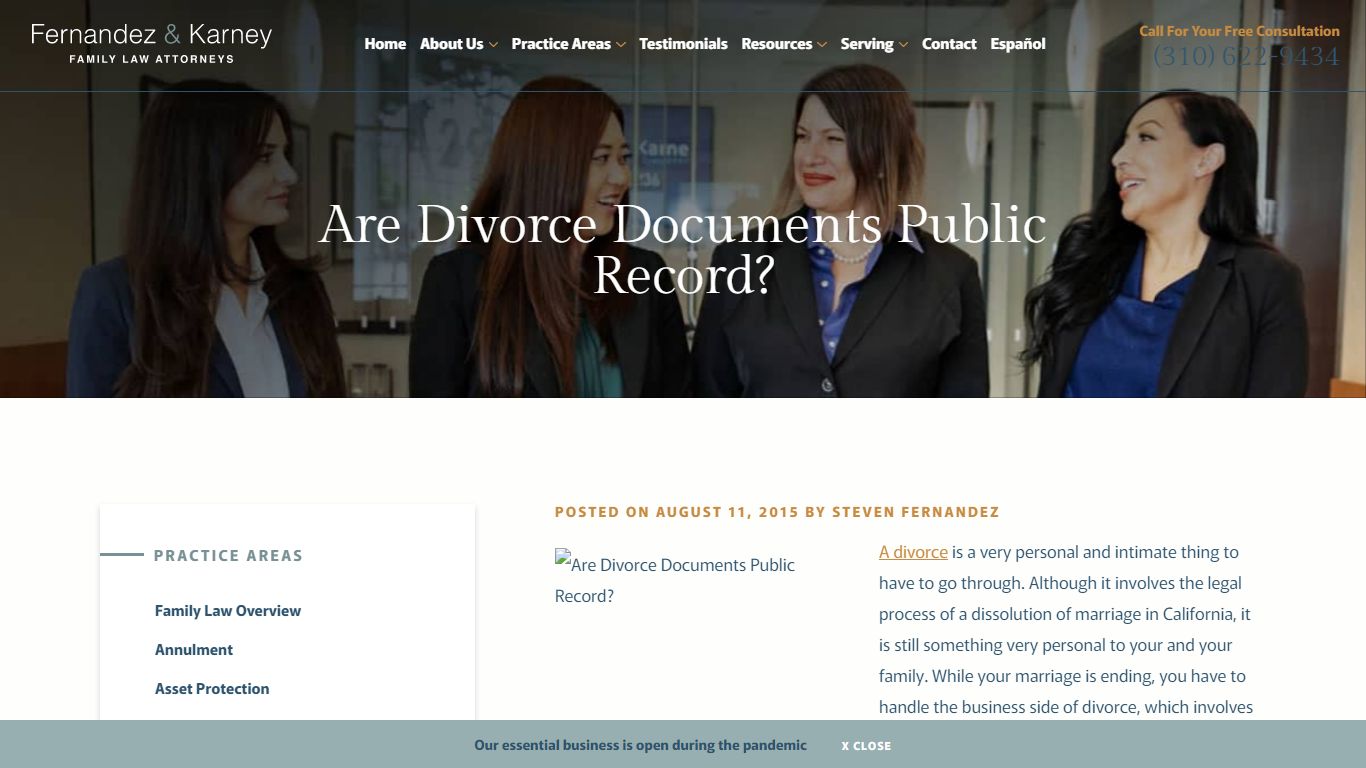 Are Divorce Documents Public Record? - Fernandez & Karney